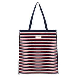 Navy   Red Striped Tote 241379F049052