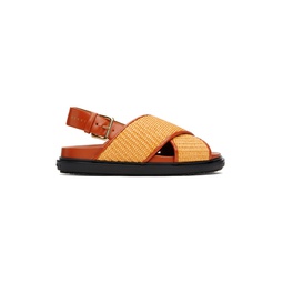 Orange Fussbett Sandals 241379F124020