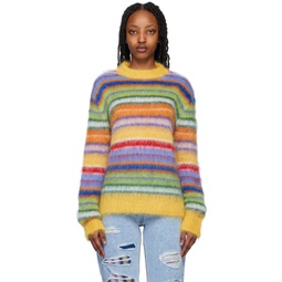 Multicolor Striped Sweater 231379F096022