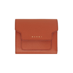 Orange Saffiano Leather Wallet 241379F040012