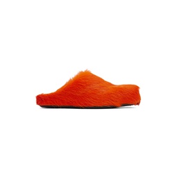 Orange Fussbett Sabot Loafers 241379F121009