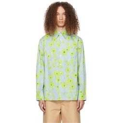 Blue Floral Shirt 241379M192026