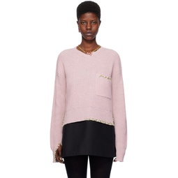 Pink Mouline Sweater 241379F096006