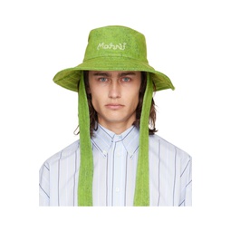 Green Marble Dyed Bleached Bucket Hat 241379M140009