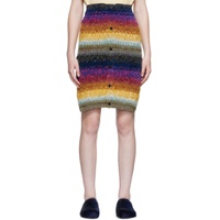 Multicolor Striped Midi Skirt 222379F092003
