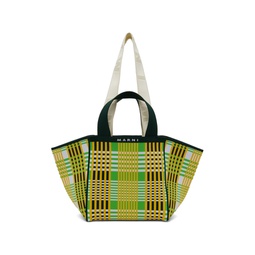 Green   Yellow Small Shopping Tote 241379F049061