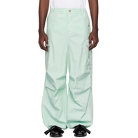 Blue Garment Dyed Denim Cargo Pants 241379M186003