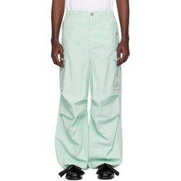 Blue Garment Dyed Denim Cargo Pants 241379M186003