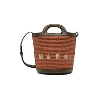 Orange   Khaki Mini Tropicalia Bucket Bag 241379F048075