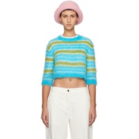 Blue Striped Sweater 241379F096011