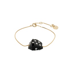 Gold   Black Pietra Dura Bracelet 232379M142013