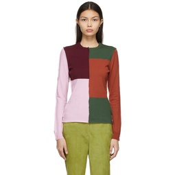 Multicolor Colorblock Sweater 221379F096000