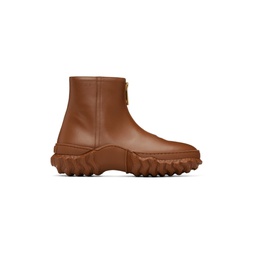 Brown Zip Boots 222379F113000