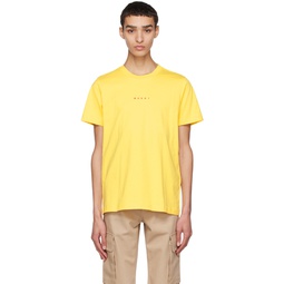 Yellow Printed T Shirt 231379M213006