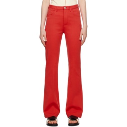 Red Flared Trousers 231379F087007