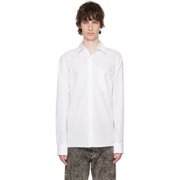 White Yarn Dyed Shirt 222379M192041