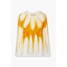 Tie-dyed stretch-jersey top