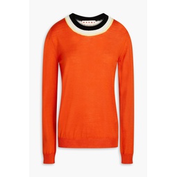 Color-block wool sweater