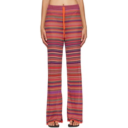 Multicolor Striped Trousers 222714F086000