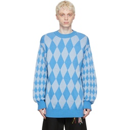 SSENSE Exclusive Blue Shradha Kochhar Edition Sweater 221800M201000