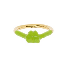 SSENSE Exclusive Green Alan Crocetti Edition Knot Ring 221800M147002