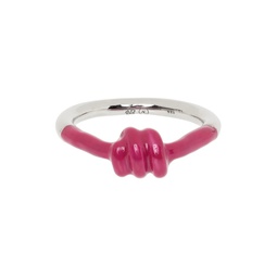 SSENSE Exclusive Pink Alan Crocetti Edition Knot Ring 221800M147000