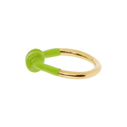 SSENSE Exclusive Green Alan Crocetti Edition Knot Ring 221800F024001
