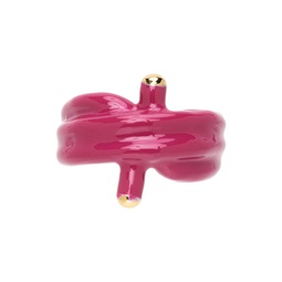 SSENSE Exclusive Pink Alan Crocetti Edition Double Knot Ring 221800M144002