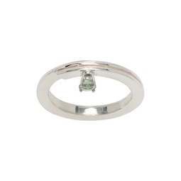 SSENSE Exclusive Silver Prasiolite Ring 231153M147005