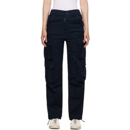 Navy Cargo Trousers 231892F087003
