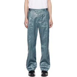 Blue Slim Fit Trousers 241892M191004