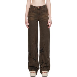 Brown Boyfriend Jeans 241936F069003