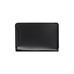 Black Notch Middle Zipper Wallet 241401M164002