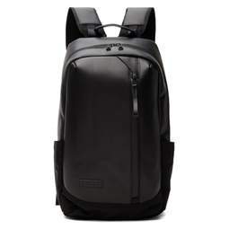 Black Slick Leather Backpack 232401M166032