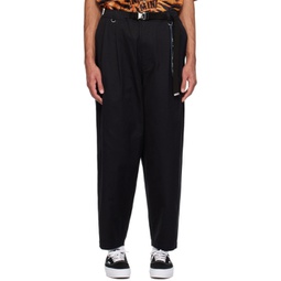 Black Belted Trousers 241968M191001