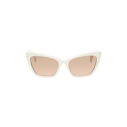 White Cat Eye Sunglasses 232118F005011