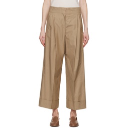 Khaki Abba Trousers 241118F087031