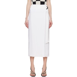 White Beato Midi Skirt 241118F092003