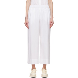 White Esperia Trousers 241118F087041