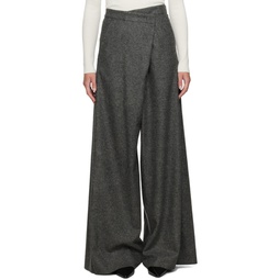 Gray Wide Trousers 232118F087032