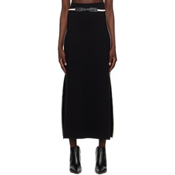 Black Ora Maxi Skirt 241118F093007