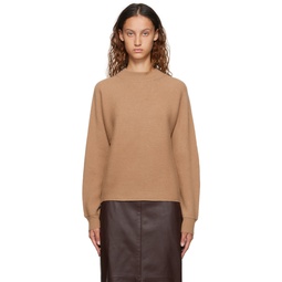 Brown Pilly Sweater 222118F096000