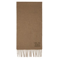 Brown Embroidered Scarf 222118M150006