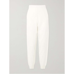 MAX MARA Delta embroidered wool and cashmere-blend tapered track pants