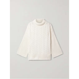 MAX MARA Okra cable-knit cashmere turtleneck sweater