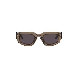 Brown Rectangular Sunglasses 222461M134003