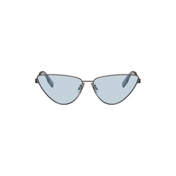 Gunmetal Cat Eye Sunglasses 231461M134012