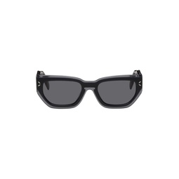 Gray Rectangular Sunglasses 231461F005010