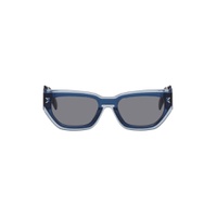 Blue Rectangular Sunglasses 231461F005012