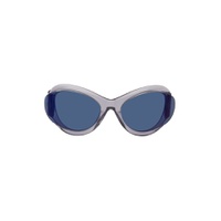 Purple Futuristic Sunglasses 231461F005002